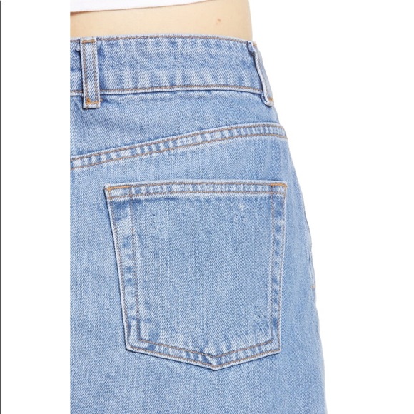 Topshop Moto Frayed Hem Miniskirt - Picture 4 of 7